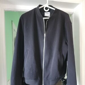 Zara women's blue, soft textured jacket.